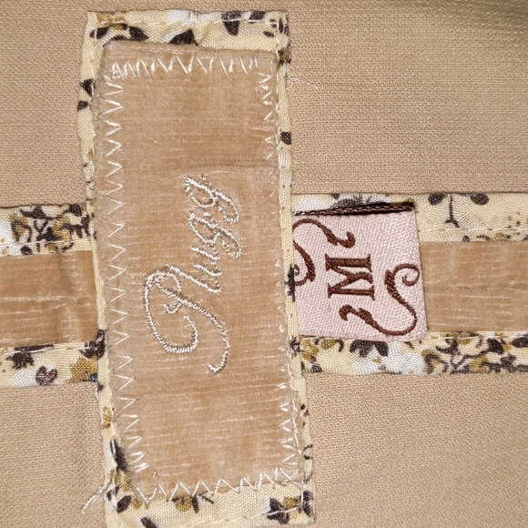 Juniors Plugg Tan Corduroy Cropped L/S Jacket w/front button & ribbon be… - Picture 4 of 12